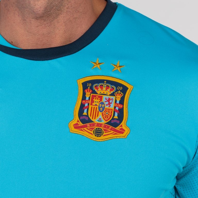 Camiseta España Portero en Azul 2020 Edición Copa De Europa Nino